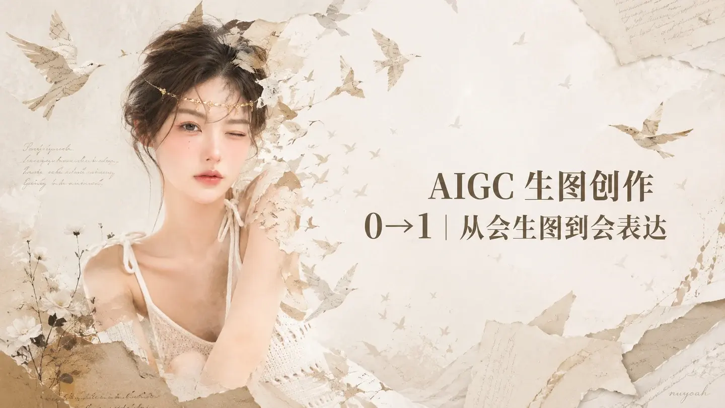 AIGC 生图创作 0→1｜从会生图到会表达课程封面